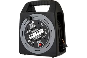 SMJ Electrical CT1513 Easy Wind cable reel, 3120 W, Black/Grey, 15 meter