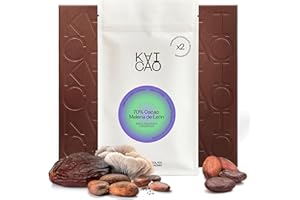 Kaicao Chocolate Negro 70% con Melena de León – Endulzados con Dátiles – Chocolate sin Azúcar Refinada – Cacao de Origen Único del Semuliki Forest, Uganda y Setas de Galicia, España – 2 x 70gr