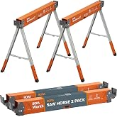 BORA Workhorse XT &ndash; Pack of 2 Metal Folding Easels Height Adjustable | 2 x Metal Folding Trestles, Height Adjustable 76 &ndash; 86