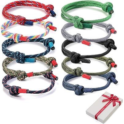 Bracciale Avvolgente TRIPLE K&S In Tessuto | Impermeabile Regolabile | Fatto A Mano Unisex | Per Uomo E Donna - 4