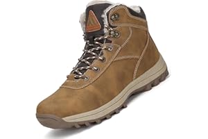 Mishansha Damen Herren Winterschuhe Warm Gefüttert Winterstiefel Wasserdicht Trekking Wanderschuhe Gr.36-48