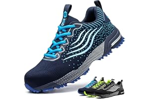 ISOOUS Chaussures de Sécurité Homme Legere Chaussures de Travail Femme Respirante Embout Acier Protection Baskets de Sécurité Confortable