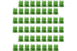 DEECOZY Lot de 50 mini figurines de grenouille en résine, jardin féerique, paysage miniature, bricolage, accessoires artisanaux pour grenouille décoration de gâteau mini figurines petites grenouilles pour