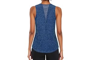 Gyabnw Debardeur Sport Femme Léger en Maille sans Manches Tee Shirt Sport Femme Tops Sèche Vite Hauts Yoga Running Fitness Pilates Chemises Basiques Respirant