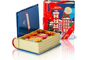 Venchi, Mini Libro Azul de Navidad con Chocoviar Assortidos, con "Avellana Piemonte", Edición Limitada, 116 Gr, Sin Gluten, Sin Colorantes ni Conservantes, Idea de Regalo