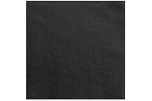 PARTYDECO Serwetki, 3-warstwowe, czarne, 33x33cm, 20 sztuk/opakowanie SP33-1-010