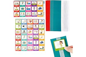 Monozoz Programma Giornaliero per Bambini, Tabella di Routine mattutina della buonanotte – 60 Carte tascabili di Routine comportamentale per Aula