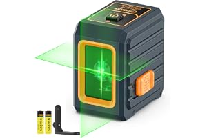 Lasernivå, Cigman G01 Cross Laser Level Laser med grön stråle horisontell och vertikal laser med korsade linjer för byggplatser, interiörer, DIY.3 Metoder (självnivå, manuell, impulser)
