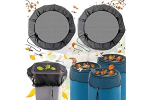 LIEKADIJIAE Regentonnen Netz, 2 Stück Regentonne Abdeckung, Deckel Regentonne, 95cm Verstellbares Regentonnennetz mit Zugband, Schutz vor Laub, Stechmücken & Mückenlarven, Schutznetz Regentonne