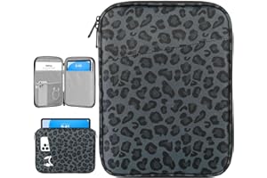 Dadanism 9-11 Pouces Tablette Housse Pochette pour iPad 10é Gén 10,9", iPad (A16) 11", iPad Air/Pro 11", iPad 9/8/7é Gén 10,2", iPad Air 5/4 10,9", Galaxy Tab A9+ 11"/S9 FE,Tab M11 11", Noir Léopard