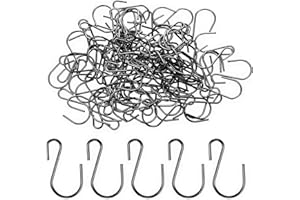 DOPENSPI 100 Pcs 1 Inch Mini S Hooks for Hanging, Metal S Shaped Hook Mini S Wire Hanger‌ Connectors Ornament Hooks for Hanging Jewelry Small Kitchenware Potted Plants(Black)
