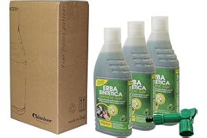 Chimiver Kit Clean Garden - Kit de limpieza para césped artificial con adición de cómodo dispensador | 3 botellas de 1L de Clean Garden Concentrato + Dispensador