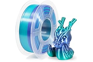 iSANMATE Filament PLA 1.75 Bleu Dégradé Bleu Clair, Silk PLA Fil imprimante 3D, Dégradé de Soie Filament Bobine PLA 1.75mm +/-0.02mm