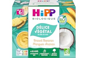 HiPP - Délice Végétal - Banane Mangue Ananas - Coupelles 4X100G