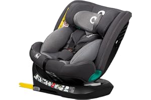 LIONELO Bastiaan One i-Size Fotelik Samochodowy Obrotowy 360o dla Dzieci 0-36kg od 40-150 cm, Montaż Przodem i Tyłem, ISOFIX Pas TopTether, Pełna Regulacja Ochrona Boczna