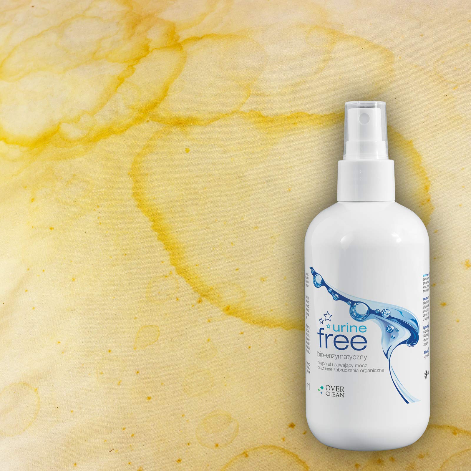 Over Clean Urine Free Spray Enzimatico Contro Macchie Organiche Di Feci Urina Sangue Vomito 250 Ml