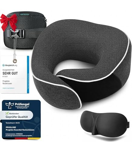 Dauerhaft Bequemes Nackenkissen – Reisekissen Aus Memory-Schaum Für Flugzeug, Auto Und Zuhause