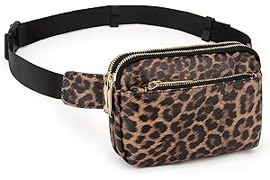 Bauchtasche Hüfttasche UTO für Herren und Damen wasserdichte Nylon Mode Schlanke, leichte Waist Pack Tasche mit 3 Reißverschlusstaschen