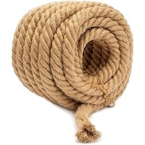 Corde En Jute Naturelle Aoneky - 14 à 50mm Diamètre - Parfaite Pour Jardin, Sport Et Déco - 15m 30mm