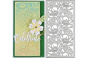 RYMAUP® Marco de loto con fondo 3D, marco de metal para scrapbooking, nuevo troquel, álbum de bricolaje, tarjetas, decoración, manualidades de papel, troquelado de metal