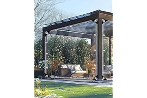 ‎EZCASCH Ezcasch 2.5x3m Plane Transparent mit Ösen Durchsichtige Plane Wasserdicht Abdeckplane, 420g/m² Abdeckplane Klare Abdeckfolie Windschutz Terrasse für Außenbereich