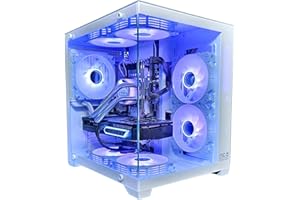 NCA THE PC STORE Gaming PC White | GeForce RTX 4060 | Intel XEON 10 Kerner | RGB Lüfter mit Fernbedienung | Wasserkühlung | SSD | Windows 11 | WLAN (128GB RAM 2TB SSD)