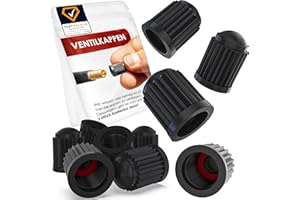 WEIDEBACH® 25 regulowanych nakrętek na wentyle samochodowe, pasują do rowerów, ze stabilną uszczelką dociskową, nakrętki do wentyli rowerowych i samochodowych