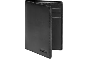 Plånböcker Läderkorthållare för män, Svart-svart, Portefeuille sans Porte-Monnaie, P-1 BK