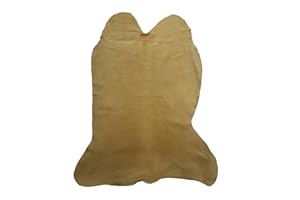 Zerimar Piel Cuero | Pieles Cuero Natural | Retales de Piel para Manualidades | Piel para Artesanos | Retal Cuero | Retales de Cuero | Color: Beige | Medidas: 90x70 cm