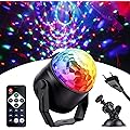 Boule Disco, Guirlande Lumineuse LED Rotative 360° Avec Télécommande, Contrôle Musical, Eclairage DJ RGB 3W, Tdéale pour la Réunion Familiale, Anniversaires, Karaokés, Noël, Bar, Soirée, Anniversaire