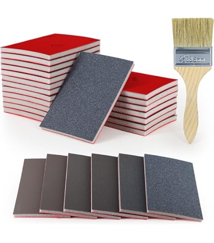 Set 24 Spugne Abrasive - Grana 180-2500, Per Auto, Metallio, Modellismo, 75x100 Mm, Usa A Secco/Bagnato - Foto 3