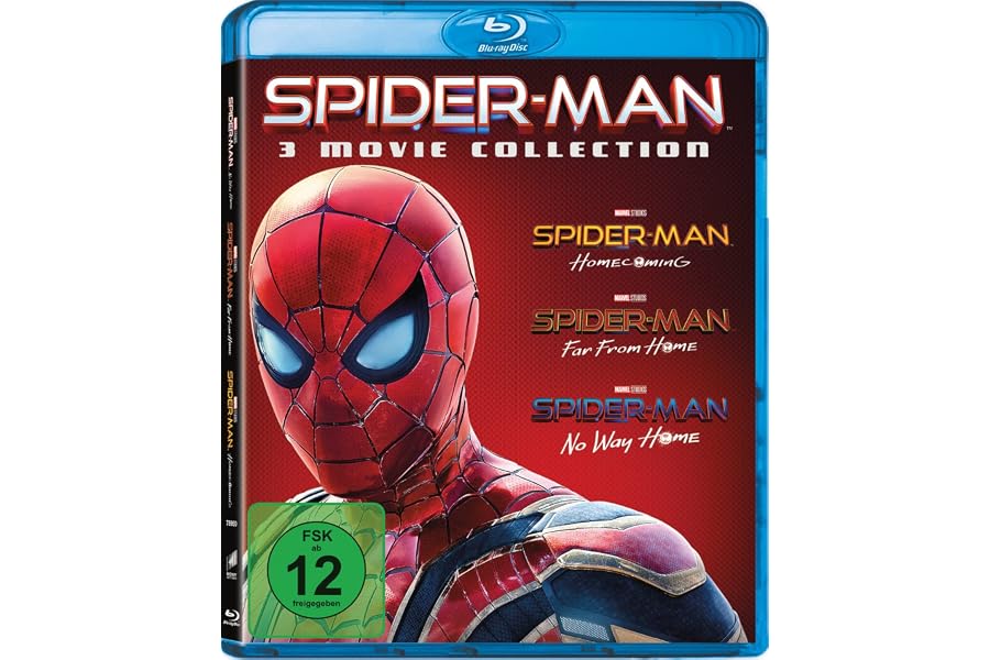 Spider-Man: Homecoming, Far From Home, No Way Home (3 Blu-rays)