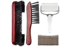 Adhafera Pool Table Brush Cleaner Kit with 4 Tools, Brush Made of Pure Solid Wood and Nylon Bristle, Snooker Accessories for Snooker Table