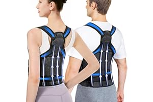 YISAILU Rücken Geradehalter, Haltungskorrektur Rücken Damen und Herren, Back Posture Corrector, Verstellbare Rückentrainer, Rückenstützgürtel für Linderung Rückenschmerzen und Kyphose -L ( Taillen 41”-51”)