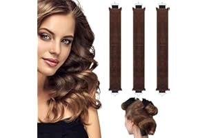 AIDUCHO Rizador de Pelo sin Calor 3pcs, Pelo sin Calor Rulos Pelo Grandes Flexibles Rulos de Espuma para el Pelo Rizador Pelo Ondas sin Calor Actualizar Rulos Pelo (Marrón, Grande)
