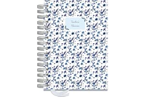 A5 Teacher Planner 2024-2025 by Pirongs 6 Lesson - Blue Flower