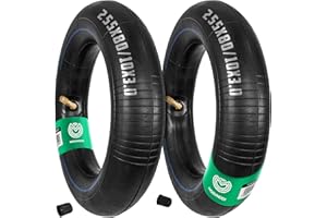 MOOVMOOV Chambres à air 255x80 (10x3) avec Valve coudée 60/45 pour Trottinette Électrique - Compatible Pneus Gonflables 10 pouces