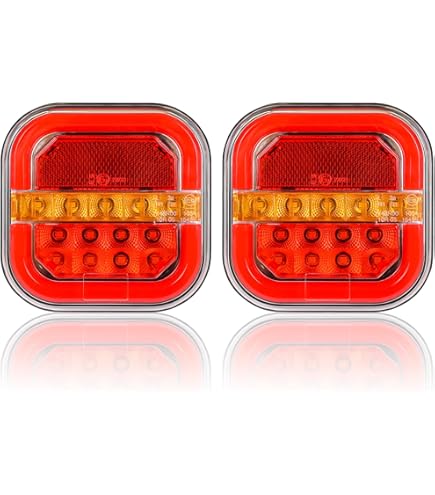AUTOUTLET LED aanhanger achterlichten, 12V universeel achterlichtenset voor aanhanger met 7-polig & 13 naar 7-polig adapter - 7,5M kabel & E11- gecertificeerd, waterdicht IP65, achterlicht voor auto en