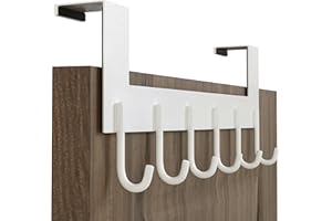 WEBI Over The Door Hook for Hanging Door Hanger,Over The Door Towel Rack,Door Coat Hanger Over The Door Coat Rack for Towels,Clothes,Behind Back of Bathroom,White