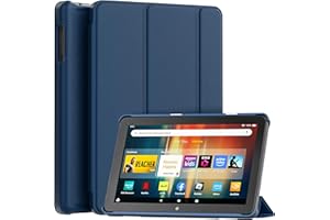 TRENDGATE Smart Trifold Stand PU Case with Auto Wake/Sleep, Please Refer to Emerald for Compatible Models - Navy Blue