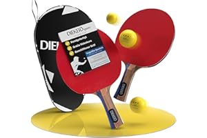 ‎DIEKER SPORTS Profi Tischtennis-Set von DIEKER | enthält 2 hochwertige Schläger und 3 Premium Bälle | incl. Robust-Tragetasche | Optimal für die ganze Familie