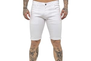 BRAND KRUZE Mens Slim Fit Stretch Casual Cotton Chino Shorts Summer Smart Work Half Pants