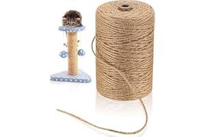 FULUSHOUXI Naturalny sznurek jutowy, 3 mm x 200 m, lina jutowa, lina sizalowa, sznur ogrodowy, sznurek do pakowania, lina konopna, sznurek do majsterkowania, do majsterkowania, prac ogrodowych, dekoracji