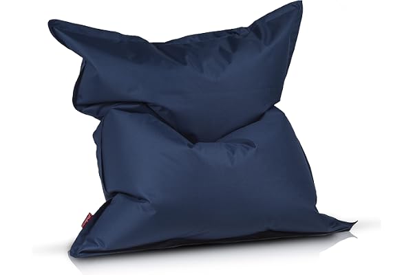 Ecopuf - Sako sittsäck för utomhusbruk - Beanbag för rummet - Stilren tygkudde - Relaxfåtölj - Storlek S - 140x100 - Blå Nc8