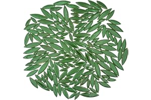 Yuvori 0,5 kg Keramik Blattform Mosaik Fliesen Gemischte Größen DIY Dekor für Badezimmer Wohnzimmer Küche Garten (Dunkelgrün)