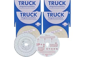 SAMETRUCK 4X 100x Diagrammscheibe Tachoscheibe 125km/h kmh für Fahrtenschreiber 125-24