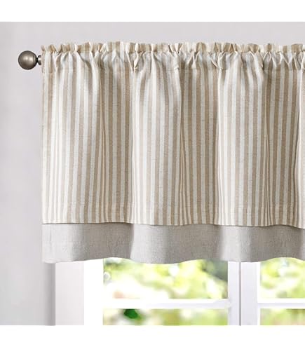 Tenda Corta Rustica A Quadri Per Cucina - Mantovana Decorativa 135x80 Cm, Tessuto Resistente - Foto 5