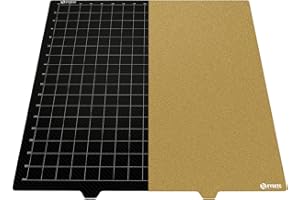 BCZAMD Ender 5 Plus 2022 Plaque de construction JanusBPS-PET Plate-forme dorée Poudre texturée PEI + PET Fibre de carbone Spring Steel Sheet Heated Bed Surface non inclus Autocollant magnétique 377 x