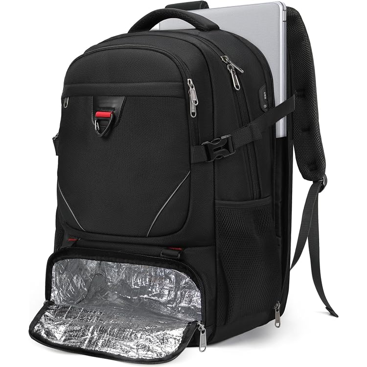 Sac Ordinateur Avec Compartiment Repas Sac Fourre-tout Travail 2 En 1 Avec Compartiment Repas - 42.5x32x16.5cm - Isotherme - Femme Sac Déjeuner Isotherme Femme