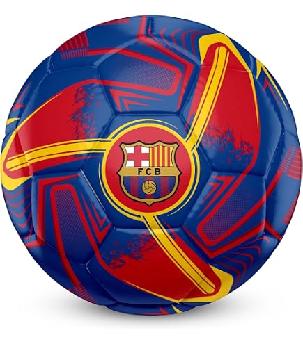Ballon De Football FC Barcelona Tracer - Taille 5 Noir/Rouge